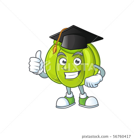 Graduation green pumpkin isolated on white... - Stock Illustration ...