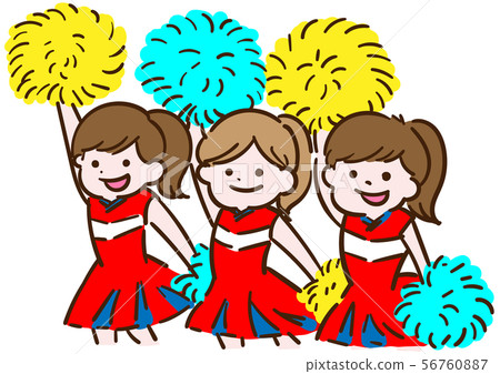 Cheering_Cheer Girl - Stock Illustration [56760887] - PIXTA