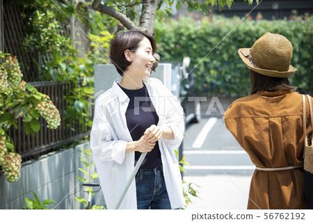 Ladies Garden Cleaning, Entrance Cleaning, Town Cleaning Greeting Ladies Garden Cleaning, Entrance Cleaning, Town Cleaning Greeting 56762192