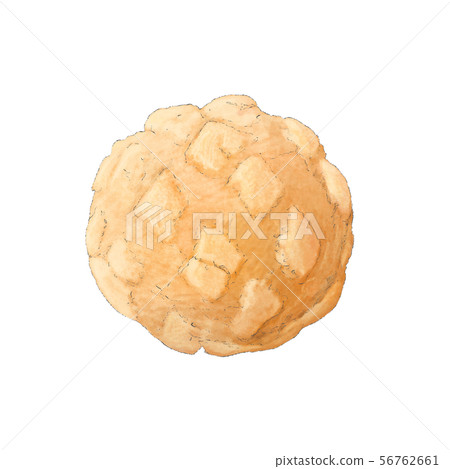 Illustration of melon bread 56762661