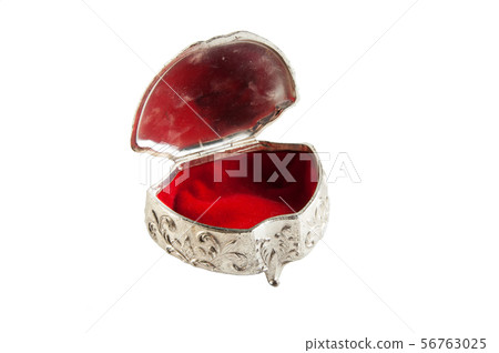 Vintage jewelry box isolated on white 56763025