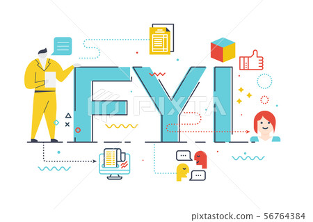 FYI word lettering illustration 56764384