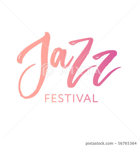 Jazz festival text lettering calligraphy black 56765364