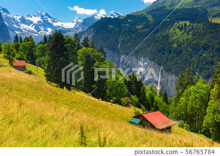 Mountain village Wengen, Switzerland Mountain village Wengen, Switzerland 56765784