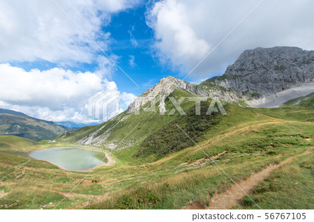 Lake Branchino in the Brembana valley orobie Alps Lake Branchino in the Brembana valley orobie Alps 56767105