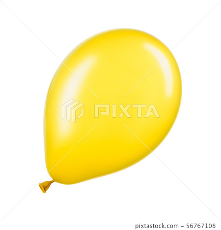Single yellow helium balloon, element of decorations 56767108
