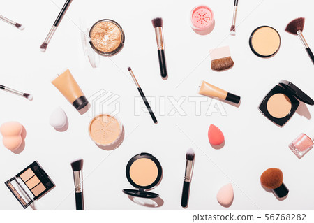Creative makeup background of cosmetic products Creative makeup background of cosmetic products 56768282
