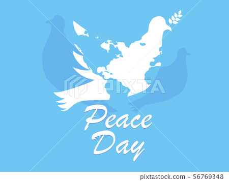 International Day of Peace. Greeting card with 56769348