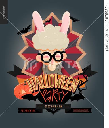 Halloween Party composed sign Halloween Party composed sign 56769834