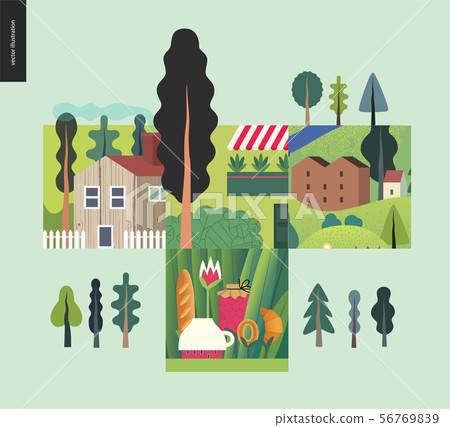 Simple things - houses composition Simple things - houses composition 56769839