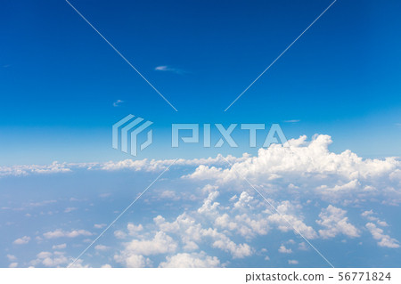 The sea of clouds overlooking from the plane 56771824