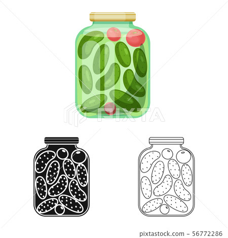 Vector illustration of bank and cucumbers symbol. Set of bank and salty stock vector illustration. Vector illustration of bank and cucumbers symbol. Set of bank and salty stock vector illustration. 56772286