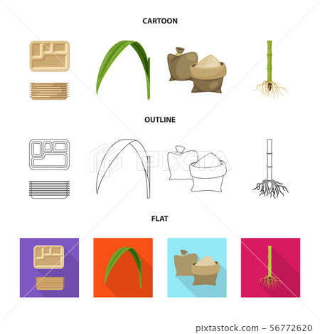 Vector illustration of farm and agriculture symbol. Set of farm and technology vector icon for stock 56772620