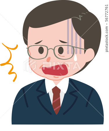 Middle-aged office worker surprised 56772761