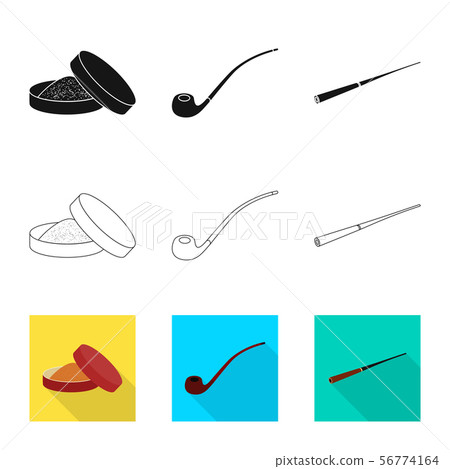 Isolated object of refuse and stop icon. Collection of refuse and habit stock symbol for web. Isolated object of refuse and stop icon. Collection of refuse and habit stock symbol for web. 56774164