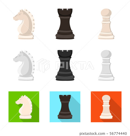 Isolated object of checkmate and thin symbol. Set of checkmate and target stock vector illustration. Isolated object of checkmate and thin symbol. Set of checkmate and target stock vector illustration. 56774440