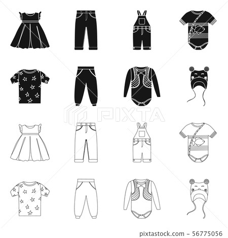 Vector illustration of fashion and garment icon. Collection of fashion and cotton stock vector 56775056