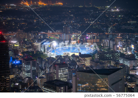 Yokohama cityscape in Japan Yokohama Stadium (night view) Yokohama cityscape in Japan Yokohama Stadium (night view) 56775064