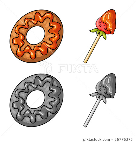 Vector illustration of confectionery and culinary logo. Set of confectionery and product vector icon 56776375