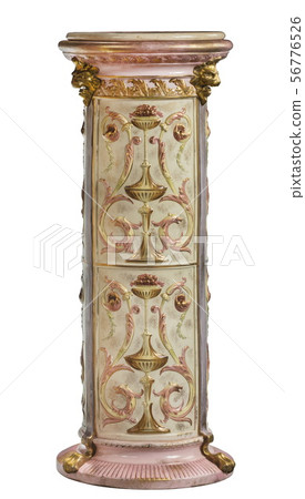 marble column for house interior isolated on white 56776526