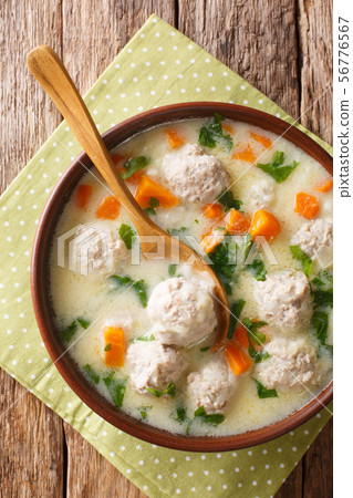 Tasty Bulgarian soup topcheta with meatballs Tasty Bulgarian soup topcheta with meatballs 56776567