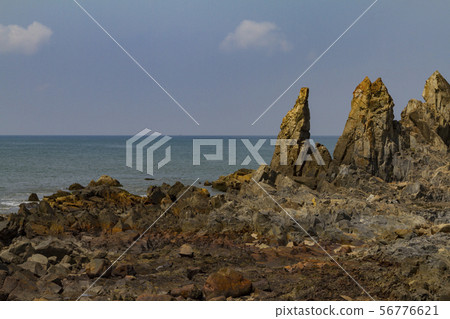 Big rocks on the shore in India Big rocks on the shore in India 56776621