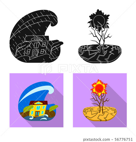 Isolated object of weather and distress symbol. Collection of weather and crash stock symbol for web Isolated object of weather and distress symbol. Collection of weather and crash stock symbol for web 56776751