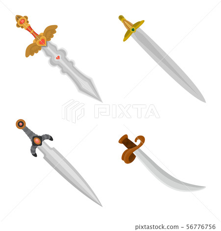 Vector illustration of sword and dagger icon.... - Stock Illustration ...