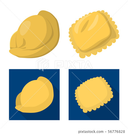 Vector design of products and cooking symbol. Collection of products and appetizer stock symbol for 56776828