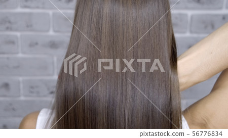 Result after lamination and hair straightening in a beauty salon for a girl with brown hair. hair Result after lamination and hair straightening in a beauty salon for a girl with brown hair. hair 56776834