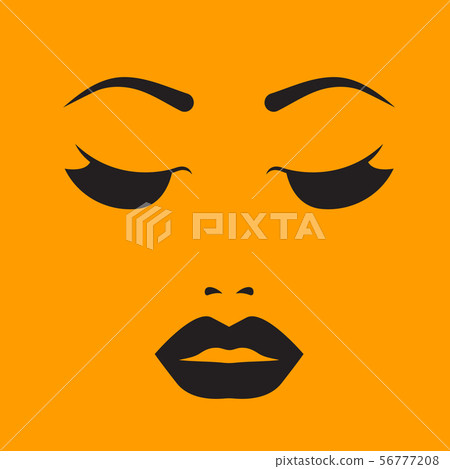 Beautiful face, eyes, eyelashes 56777208