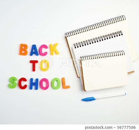 inscription back to school from multi-colored 56777586