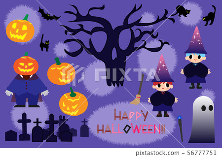 Halloween vector illustration set Halloween vector illustration set 56777751