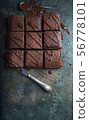 Brownie cake dessert.  56778101