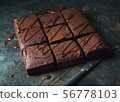 Brownie cake dessert.  56778103