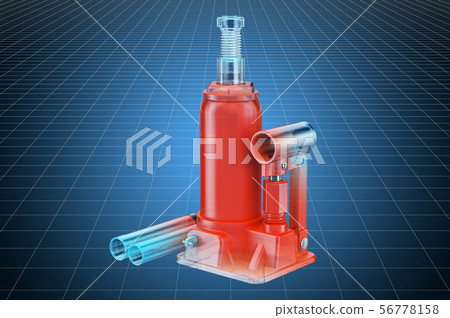 3d cad model of hydraulic bottle jack 3d cad model of hydraulic bottle jack 56778158