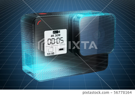 Visualization 3d cad model of dashcam DVR 56778164
