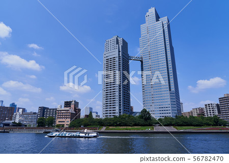 聖盧克花園和隅田川的風景 56782470