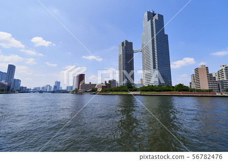 聖盧克花園和隅田川的風景 56782476