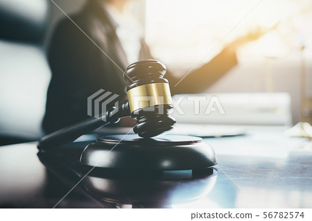 Justice and Law concept. Legal counsel presents to 56782574