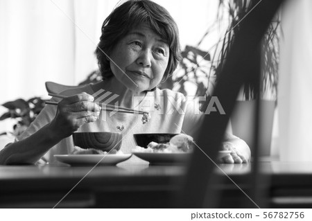One lonely senior meal image One lonely senior meal image 56782756