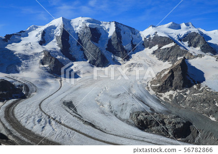 Pitz Bernina Morteratsch glacier from Diavolezza view 56782866