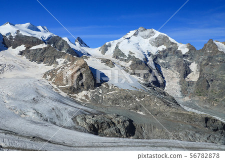 Diavolezza觀點的Pitz Bernina Morteratsch冰川 56782878