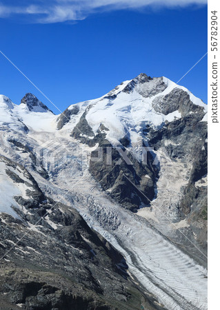 Pitz Bernina Morteratsch glacier from Diavolezza view 56782904