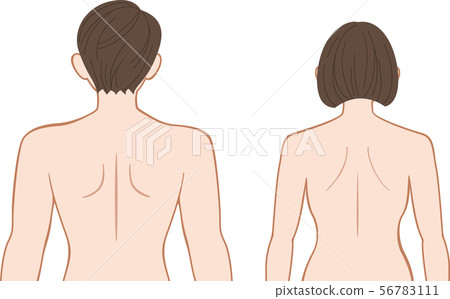 Upper body behind men and women set 56783111