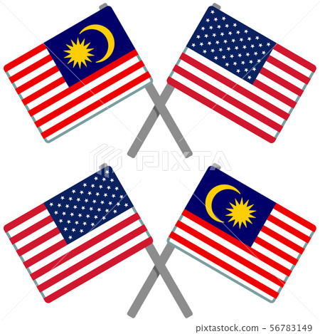 Malaysia and American Flag Malaysia and American Flag 56783149