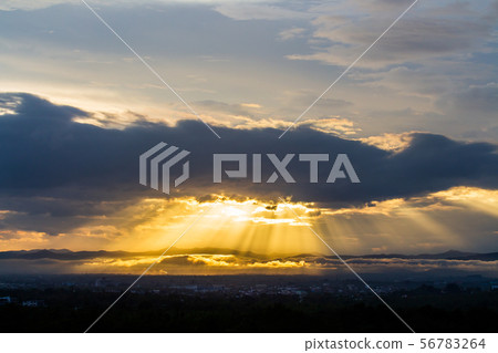 .colorful dramatic sky with cloud at sunset .colorful dramatic sky with cloud at sunset 56783264
