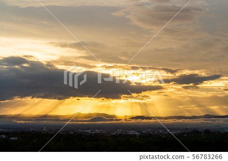 colorful dramatic sky with cloud at sunset. colorful dramatic sky with cloud at sunset. 56783266
