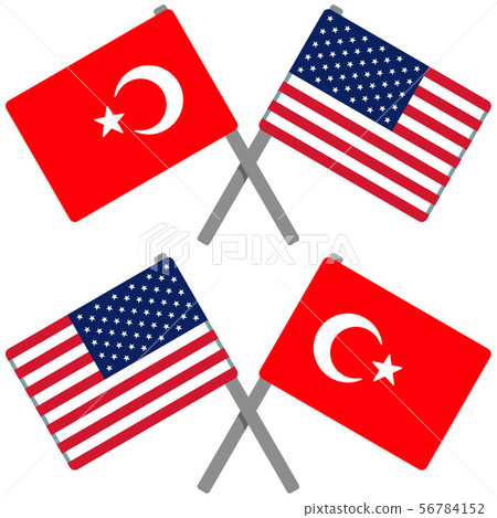 土耳其和美國國旗 56784152