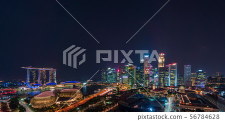 Singapore cityscape night view Singapore cityscape night view 56784628